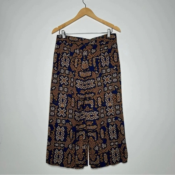 Cartonnier Anthropologie Printed Wide Leg Cropped Pants Size 4 - Picture 8 of 9